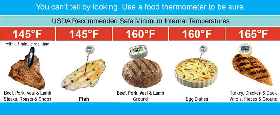 safe internal temp for chicken